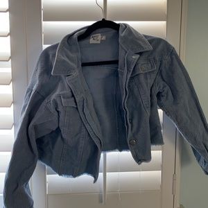 Blue cropped jacket